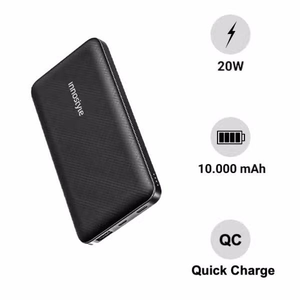 Pin sạc dự phòng Innostyle Powermax 10000mAh PD/QC3.0 20W IP20PD - ảnh 1