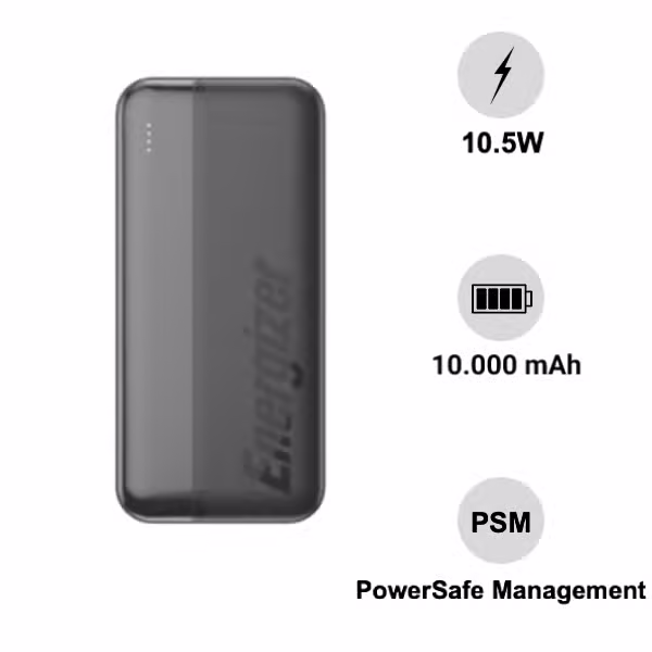 Pin sạc dự phòng Energizer 10.000mAh/3.7V Li-Polymer UE10050CBK - ảnh 1