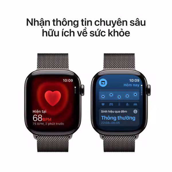 Apple Watch Series 11 46mm (5G) Viền titan - Dây milanese - ảnh 5