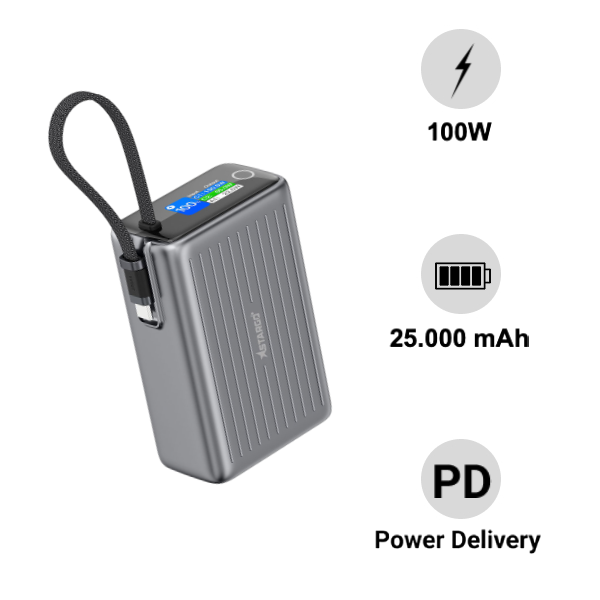Pin sạc dự phòng StarGO HyperCharge 100W 25.000mAh