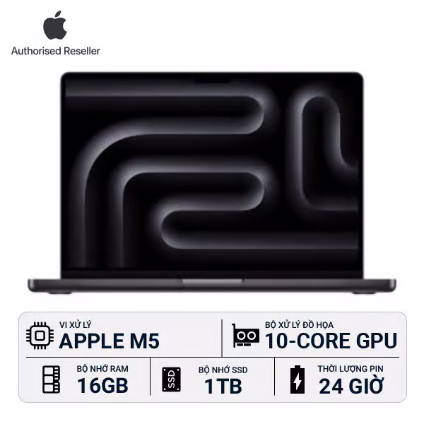 MacBook Pro M5 14 inch 16GB/1TB Chính Hãng