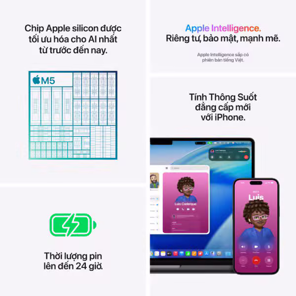 MacBook Pro 2026 14 inch M5 10‑core CPU | 10‑core GPU 32GB/1TB Chính Hãng - ảnh 8