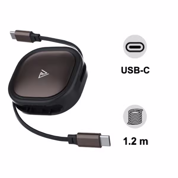 Cáp sạc dây rút Mipow USB-C to USB-C