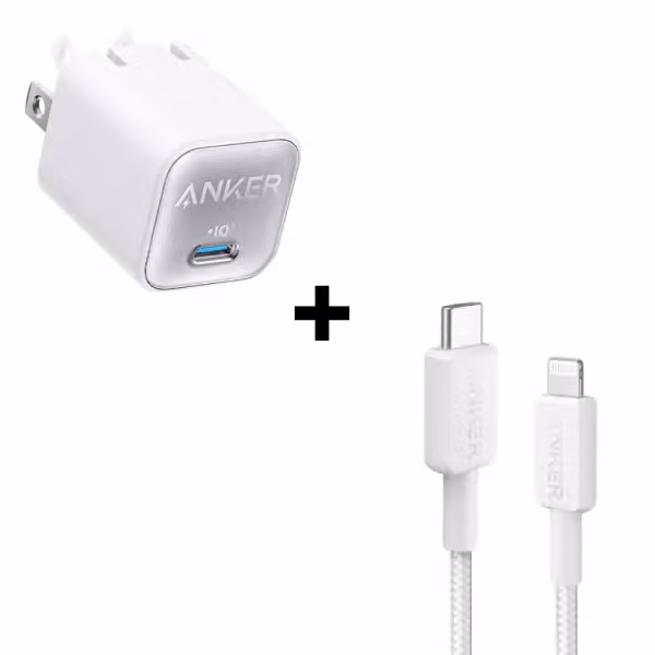 Bộ Combo cáp sạc Anker 30W Type-C to Lightning (A2147+A81B6) màu trắng - ảnh 1