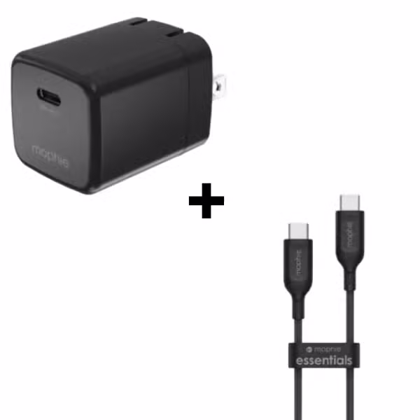 Bộ Combo cáp sạc Mophie Essentials 30W USB-C to USB-C màu đen