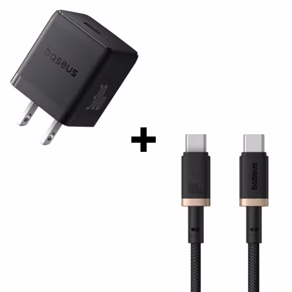 Bộ Combo cáp sạc Baseus 30W USB-C to USB-C màu vàng đen