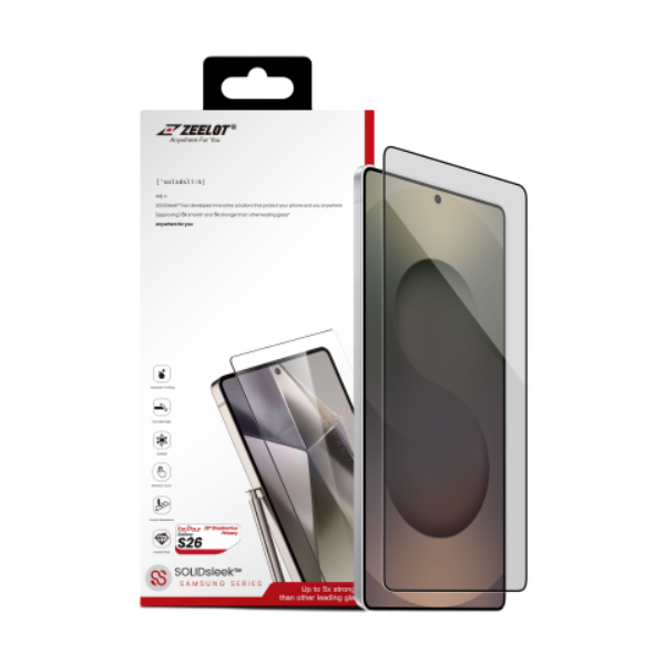 Miếng Dán Cường Lực Samsung Galaxy S26 Zeelot SOLIDSleek 2.5D