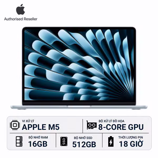 MacBook Air M5 13 inch 16GB/512GB (30W) Chính Hãng