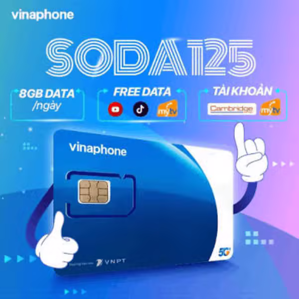 Sim Vinaphone Data 5G SODA125 - ảnh 1