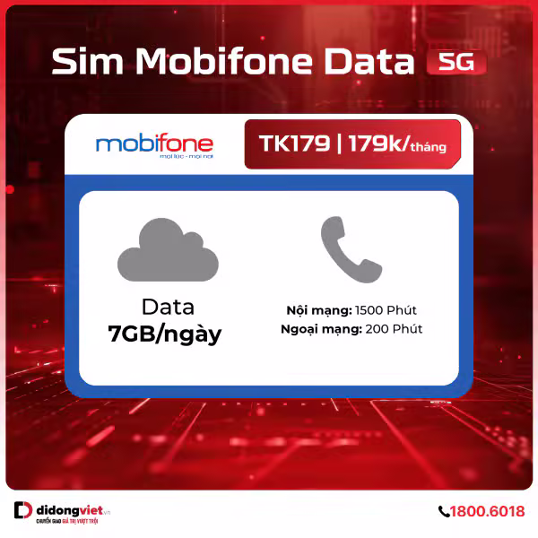 Sim Mobifone Data 5G TK179