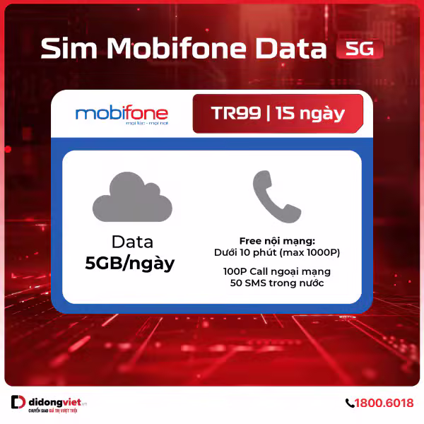 Sim Mobifone Data 5G TR99