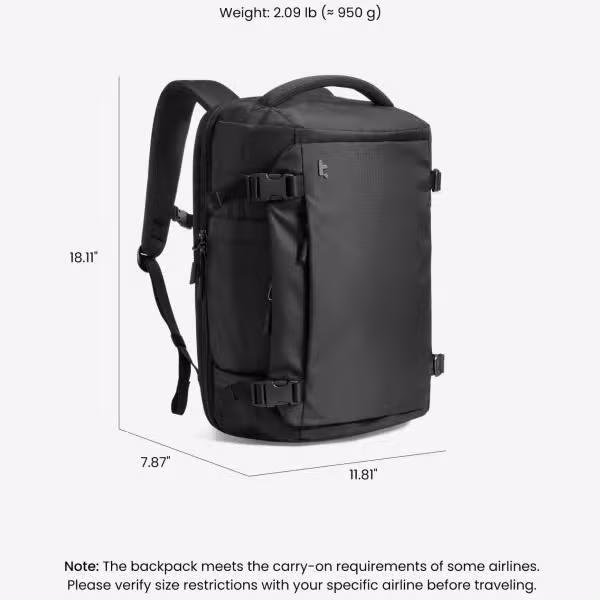 Balo Tomtoc (USA) Liteway Travel Backpack 15.6 inch/28L (T66S1D2) - ảnh 6