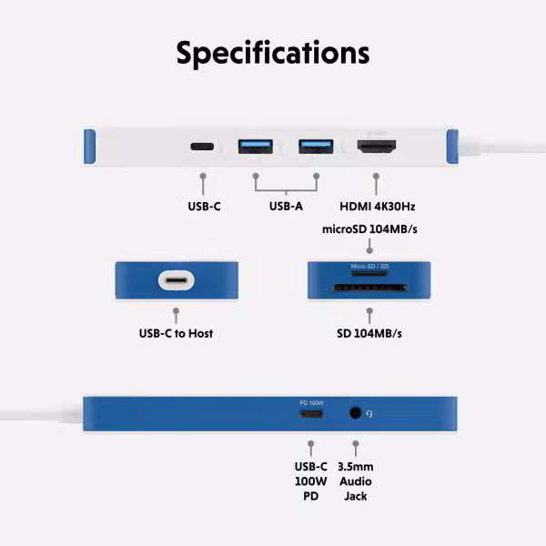 Cổng chuyển HyperDrive Flex 8 Ports USB-C Hub - ảnh 2