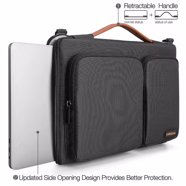 Túi đeo Tomtoc (USA) Versatile 360* Shoulder Bags MacBook 15/16 inch - ảnh 5