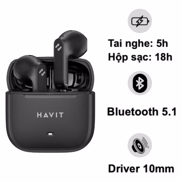 Tai nghe True Wireless Havit Life T2 TW966 - ảnh 1